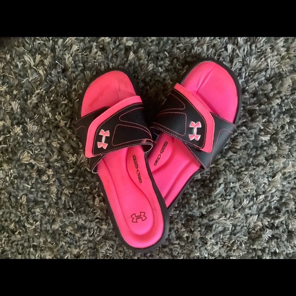 Pink Under Armour Slides!